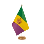 Mardi Gras Table Flag 6x9", wooden