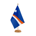 Marshall Inseln Holz Tischflagge 15 x 22 cm