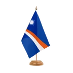 Holz Tischflagge Marshall Inseln 15 x 22 cm
