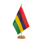 Mauritius Holz Tischflagge 15 x 22 cm
