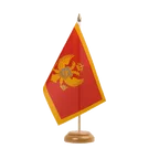 Holz Tischflagge Montenegro 15 x 22 cm