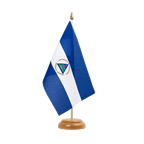 Nicaragua Holz Tischflagge 15 x 22 cm