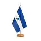 Holz Tischflagge Nicaragua 15 x 22 cm