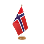 Norwegen Holz Tischflagge 15 x 22 cm