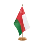 Holz Tischflagge Oman 15 x 22 cm