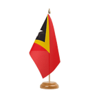 Osttimor Holz Tischflagge 15 x 22 cm