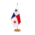 Panama Holz Tischflagge 15 x 22 cm