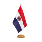 Paraguay Holz Tischflagge 15 x 22 cm
