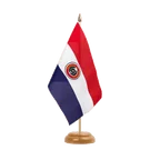 Holz Tischflagge Paraguay 15 x 22 cm