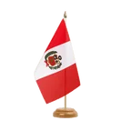 Holz Tischflagge Peru 15 x 22 cm