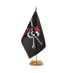 Pirate avec foulard Drapeau de table 15 x 22 cm, bois