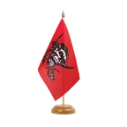 Pirate on red shawl Table Flag 6x9", wooden