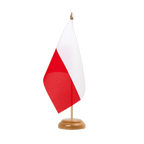 Polen Holz Tischflagge 15 x 22 cm