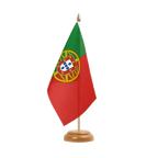 Tischflagge Portugal - 15 x 22 cm Holz