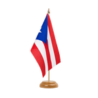 Puerto Rico Drapeau de table 15 x 22 cm, bois