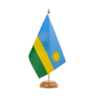 Ruanda Holz Tischflagge 15 x 22 cm