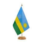 Holz Tischflagge Ruanda 15 x 22 cm