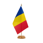 Roumanie Drapeau de table 15 x 22 cm, bois