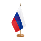 Russland Holz Tischflagge 15 x 22 cm