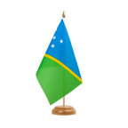 Salomonen Inseln Holz Tischflagge 15 x 22 cm