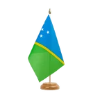 Solomon Islands Table Flag 6x9", wooden