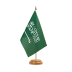 Saudi Arabien Holz Tischflagge 15 x 22 cm
