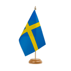 Schweden Holz Tischflagge 15 x 22 cm