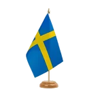 Holz Tischflagge Schweden 15 x 22 cm