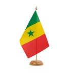 Holz Tischflagge Senegal 15 x 22 cm