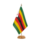 Zimbabwe Table Flag 6x9", wooden