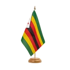 Holz Tischflagge Simbabwe 15 x 22 cm