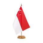 Singapur Holz Tischflagge 15 x 22 cm