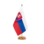 Slovakia Table Flag 6x9", wooden
