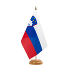 Slovenia Table Flag 6x9", wooden