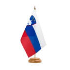 Holz Tischflagge Slowenien 15 x 22 cm