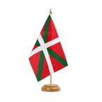 Holz Tischflagge Spanien Baskenland 15 x 22 cm
