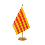 Katalonien Holz Tischflagge 15 x 22 cm