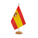Spanien mit Wappen Holz Tischflagge 15 x 22 cm