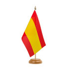 Espagne sans Blason Drapeau de table 15 x 22 cm, bois