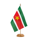 Suriname Table Flag 6x9", wooden