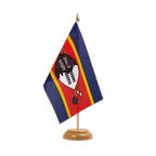 Drapeau de table Swaziland 15 x 22 cm, bois