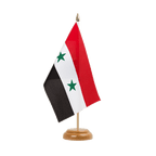 Syrien Holz Tischflagge 15 x 22 cm