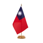 Taiwan Table Flag 6x9", wooden