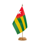 Togo Holz Tischflagge 15 x 22 cm