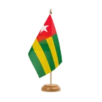 Holz Tischflagge Togo 15 x 22 cm
