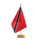 Trinité et Tobago Drapeau de table 15 x 22 cm, bois