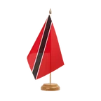 Drapeau de table Trinité et Tobago 15 x 22 cm, bois