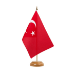 Tischflagge Türkei - 15 x 22 cm Holz