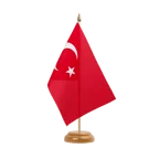 Drapeau de table Turquie 15 x 22 cm, bois