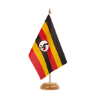 Uganda Holz Tischflagge 15 x 22 cm